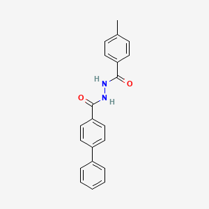 molecular formula C21H18N2O2 B14336211 N'-[(4-methylphenyl)carbonyl]biphenyl-4-carbohydrazide 