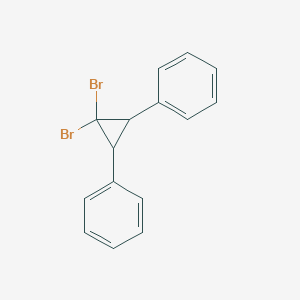 molecular formula C15H12Br2 B14336266 Benzene, 1,1'-(3,3-dibromo-1,2-cyclopropanediyl)bis- CAS No. 101246-06-4