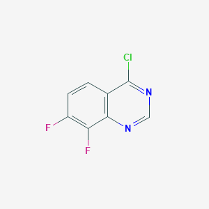 molecular formula C8H3ClF2N2 B1433627 4-Chloro-7,8-difluoroquinazoline CAS No. 1565726-62-6