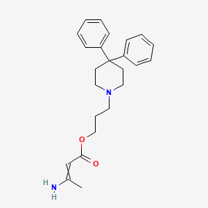 molecular formula C24H30N2O2 B14336278 3-(4,4-Diphenylpiperidin-1-yl)propyl 3-aminobut-2-enoate CAS No. 102993-27-1