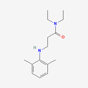 molecular formula C15H24N2O B14336283 Propionamide, N,N-diethyl-3-(2,6-xylidino)- CAS No. 97788-39-1