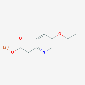 molecular formula C9H10LiNO3 B1433631 Lithium(1+) ion 2-(5-ethoxypyridin-2-yl)acetate CAS No. 1803561-98-9