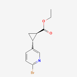 (Trans)-ethyl-2-(6-bromopyridin-3-yl)cyclopropanecarboxylate