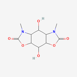 molecular formula C10H14N2O6 B14336325 2,8-dihydroxy-6,10-dimethyl-4,12-dioxa-6,10-diazatricyclo[7.3.0.03,7]dodecane-5,11-dione CAS No. 94646-82-9