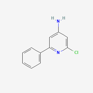 molecular formula C11H9ClN2 B1433634 2-Chloro-6-phenyl-4-pyridinamine CAS No. 1354220-53-3