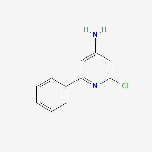 molecular formula C11H9ClN2 B1433634 2-Chloro-6-phenylpyridin-4-amine CAS No. 1354220-53-3
