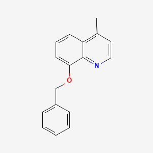 molecular formula C17H15NO B14336344 4-Methyl-8-phenylmethoxyquinoline 