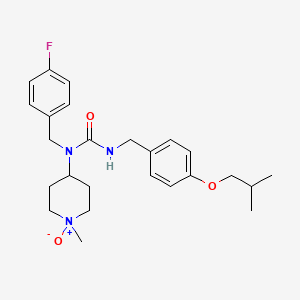 molecular formula C25H34FN3O3 B1433635 N-(4-Fluorobenzyl)-N-(1-methyl-1-oxopiperidin-4-yl)-N'-(4-isobutoxybenzyl)carbamide CAS No. 1134815-71-6