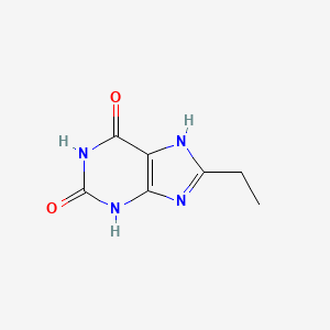 molecular formula C7H8N4O2 B14336363 8-Ethyl-3,7-dihydro-1H-purine-2,6-dione CAS No. 97290-30-7