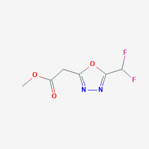 molecular formula C6H6F2N2O3 B1433638 2-[5-(二氟甲基)-1,3,4-恶二唑-2-基]乙酸甲酯 CAS No. 1798713-42-4