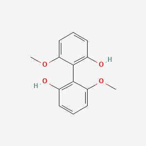 molecular formula C14H14O4 B14336382 [1,1'-Biphenyl]-2,2'-diol, 6,6'-dimethoxy- CAS No. 107777-49-1