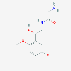 molecular formula C12H18N2O4 B143364 2-amino-N-[(2S)-2-(2,5-dimethoxyphenyl)-2-hydroxyethyl]acetamide CAS No. 133267-39-7