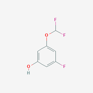 molecular formula C7H5F3O2 B1433640 3-(Difluoromethoxy)-5-fluorophenol CAS No. 1261441-59-1