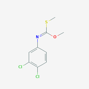 molecular formula C9H9Cl2NOS B14336430 Carbonimidothioic acid, (3,4-dichlorophenyl)-, dimethyl ester CAS No. 100072-60-4