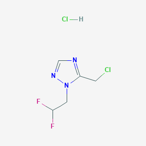 molecular formula C5H7Cl2F2N3 B1433644 5-(chloromethyl)-1-(2,2-difluoroethyl)-1H-1,2,4-triazole hydrochloride CAS No. 1803609-83-7