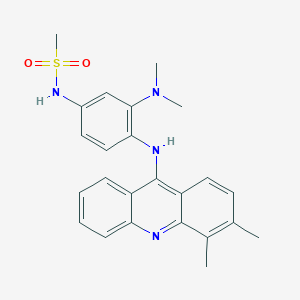 molecular formula C24H26N4O2S B14336444 N-(4-((3,4-Dimethyl-9-acridinyl)amino)-3-(dimethylamino)phenyl)methanesulfonamide CAS No. 106521-53-3