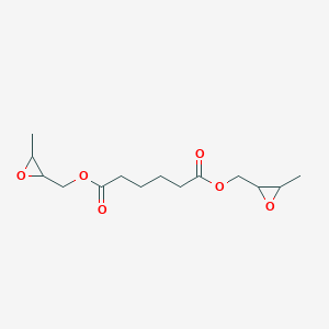 molecular formula C14H22O6 B14336449 Bis[(3-methyloxiran-2-yl)methyl] hexanedioate CAS No. 106590-75-4