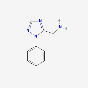 molecular formula C9H10N4 B1433649 (1-苯基-1H-1,2,4-三唑-5-基)甲胺 CAS No. 1698714-42-9