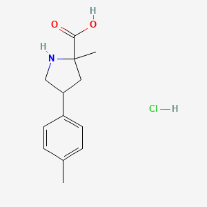 2-Methyl-4-(4-methylphenyl)pyrrolidine-2-carboxylic acid hydrochloride