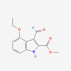 molecular formula C13H13NO4 B1433656 Methyl 4-ethoxy-3-formyl-1H-indole-2-carboxylate CAS No. 1706450-46-5