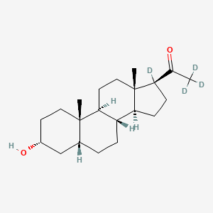 molecular formula C21H34O2 B1433657 5beta-Pregnan-3alpha-ol-20-one-17alpha,21,21,21-d4 CAS No. 96737-93-8