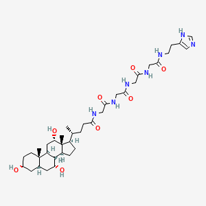 molecular formula C37H59N7O8 B14336571 Cholyltetraglycylhistamine CAS No. 98584-70-4