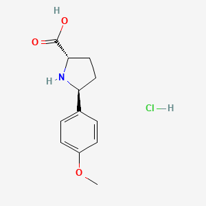 (2S,5S)-5-(4-methoxyphenyl)pyrrolidine-2-carboxylic acid hydrochloride