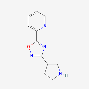 5-Pyridin-2-yl-3-pyrrolidin-3-yl-1,2,4-oxadiazole