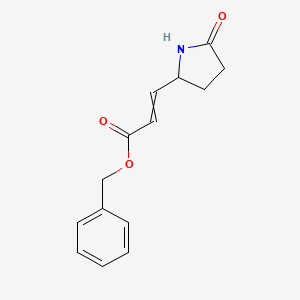 molecular formula C14H15NO3 B14336657 Benzyl 3-(5-oxopyrrolidin-2-yl)prop-2-enoate CAS No. 106039-99-0