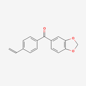 molecular formula C16H12O3 B14336664 (2H-1,3-Benzodioxol-5-yl)(4-ethenylphenyl)methanone CAS No. 109549-43-1