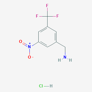 molecular formula C8H8ClF3N2O2 B1433676 [3-Nitro-5-(trifluoromethyl)phenyl]methanamine hydrochloride CAS No. 1795503-88-6