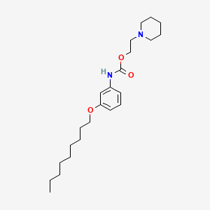 molecular formula C23H38N2O3 B14336804 Carbamic acid, [3-(nonyloxy)phenyl]-, 2-(1-piperidinyl)ethyl ester CAS No. 108735-83-7