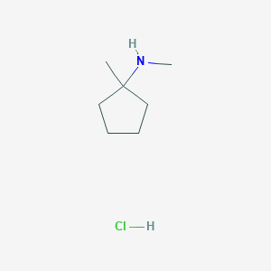 molecular formula C7H16ClN B1433683 N,1-dimethylcyclopentan-1-amine hydrochloride CAS No. 89854-72-8