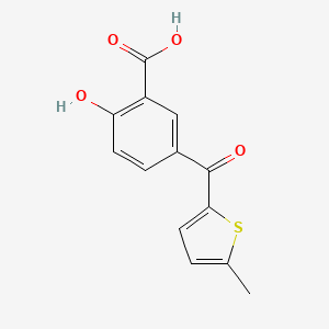 molecular formula C13H10O4S B14336833 2-Hydroxy-5-(5-methylthiophene-2-carbonyl)benzoic acid CAS No. 98204-42-3