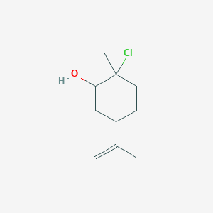 molecular formula C10H17ClO B14336853 2-Chloro-2-methyl-5-(prop-1-en-2-yl)cyclohexan-1-ol CAS No. 103982-73-6