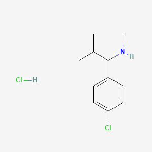 molecular formula C11H17Cl2N B1433686 [1-(4-Chlorophenyl)-2-methylpropyl](methyl)amine hydrochloride CAS No. 1803588-87-5
