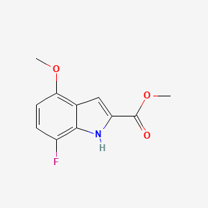 molecular formula C11H10FNO3 B1433693 7-氟-4-甲氧基-1H-吲哚-2-甲酸甲酯 CAS No. 1803588-77-3