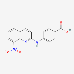 molecular formula C16H11N3O4 B1433694 4-[(8-Nitroquinolin-2-yl)amino]benzoic acid CAS No. 330663-19-9