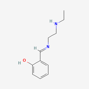 molecular formula C11H16N2O B14336968 Phenol, 2-[[[2-(ethylamino)ethyl]imino]methyl]- CAS No. 110881-33-9