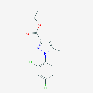 molecular formula C13H12Cl2N2O2 B143370 1-(2,4-Dichloro-phenyl)-5-methyl-1H-pyrazole-3-carboxylic acid ethyl ester CAS No. 126067-40-1