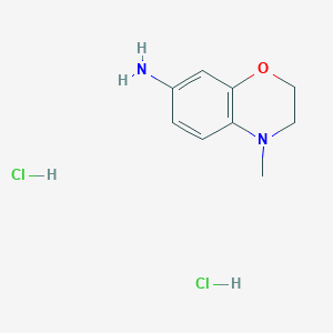 molecular formula C9H14Cl2N2O B1433705 4-甲基-3,4-二氢-2H-1,4-苯并噁嗪-7-胺二盐酸盐 CAS No. 1803607-37-5