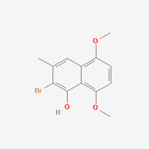 molecular formula C13H13BrO3 B14337069 2-Bromo-5,8-dimethoxy-3-methyl-1-naphthol 