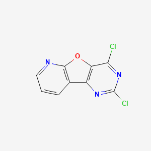 molecular formula C9H3Cl2N3O B1433710 2,4-二氯吡啶并[3',2':4,5]噻吩并[3,2-d]嘧啶 CAS No. 1268241-74-2