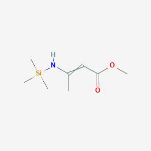 molecular formula C8H17NO2Si B14337112 Methyl 3-[(trimethylsilyl)amino]but-2-enoate CAS No. 105734-81-4
