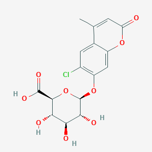molecular formula C16H15ClO9 B1433712 6-Chloro-4-methylumbelliferyl beta-D-glucuronide CAS No. 947175-17-9