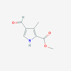 molecular formula C8H9NO3 B1433715 methyl 4-formyl-3-methyl-1H-pyrrole-2-carboxylate CAS No. 1803589-57-2