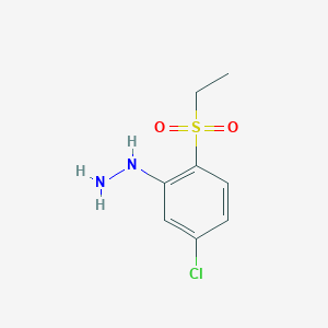 molecular formula C8H11ClN2O2S B1433723 Hydrazine, [5-chloro-2-(ethylsulfonyl)phenyl]- CAS No. 1476762-47-6
