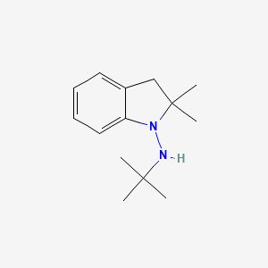 molecular formula C14H22N2 B14337368 N-tert-Butyl-2,2-dimethyl-2,3-dihydro-1H-indol-1-amine CAS No. 109637-95-8