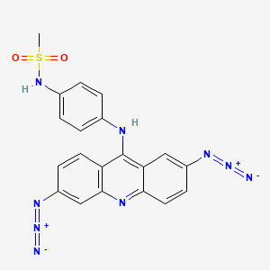 molecular formula C20H15N9O2S B14337434 N-(4-((2,6-Diazido-9-acridinyl)amino)phenyl)methanesulfonamide CAS No. 110004-96-1