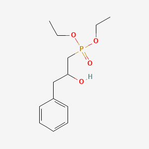 molecular formula C13H21O4P B14337440 Phosphonic acid, (2-hydroxy-3-phenylpropyl)-, diethyl ester CAS No. 95448-38-7